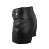 Pantaloni scurți din piele damă Mauritius MWLuneth negri Pantaloni scurți din piele damă negri Mauritius MWLuneth din piele naturală de miel