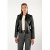 Mauritius MWNova - Geacă de Piele Damă Neagră Slim Fit Geacă de Piele Damă Mauritius Neagră MWNova Slim Fit
