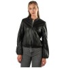 Geacă de Piele Damă Mauritius Negru MWSvala Geacă de piele damă Mauritius MWSvala negru, Regular Fit, cu guler scurt ridicat, fermoar frontal și tiv elastic