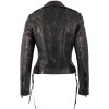 Geacă de Piele Damă Mauritius Negru Antic MWWona Biker Slim Fit