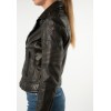 Geacă de Piele Damă Mauritius Negru Antic MWWona Biker Slim Fit