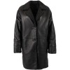 Palton de Piele Damă Mauritius Negru MWYuki Oversize cu Căptușeală Teddy