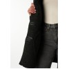 Mauritius MWYuki - Palton de Piele Damă Negru Oversize Palton de Piele Damă Mauritius Negru MWYuki Oversize cu Căptușeală Teddy
