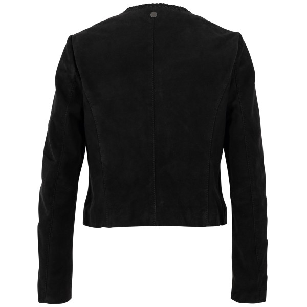 Bolero de Piele Întoarsă Damă Mauritius Negru MWZainu Bolero de Piele Întoarsă Damă Mauritius Negru MWZainu