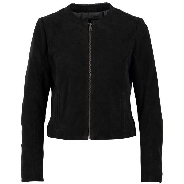 Bolero de Piele Întoarsă Damă Mauritius Negru MWZainu