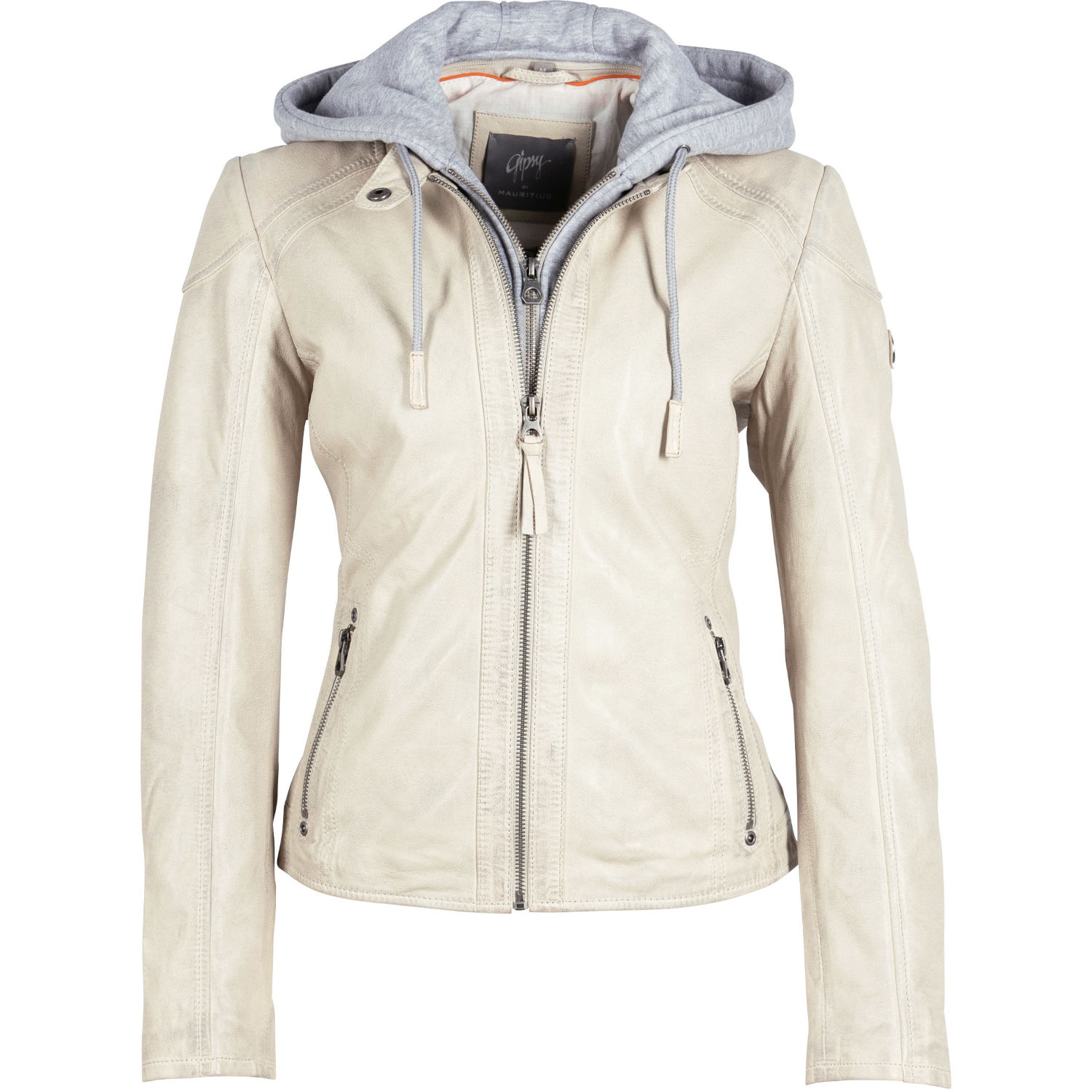 Geaca de Piele Dama Gipsy Alba April – Geci de Piele Geaca de Piele Dama Gipsy Alba April – Geci de Piele