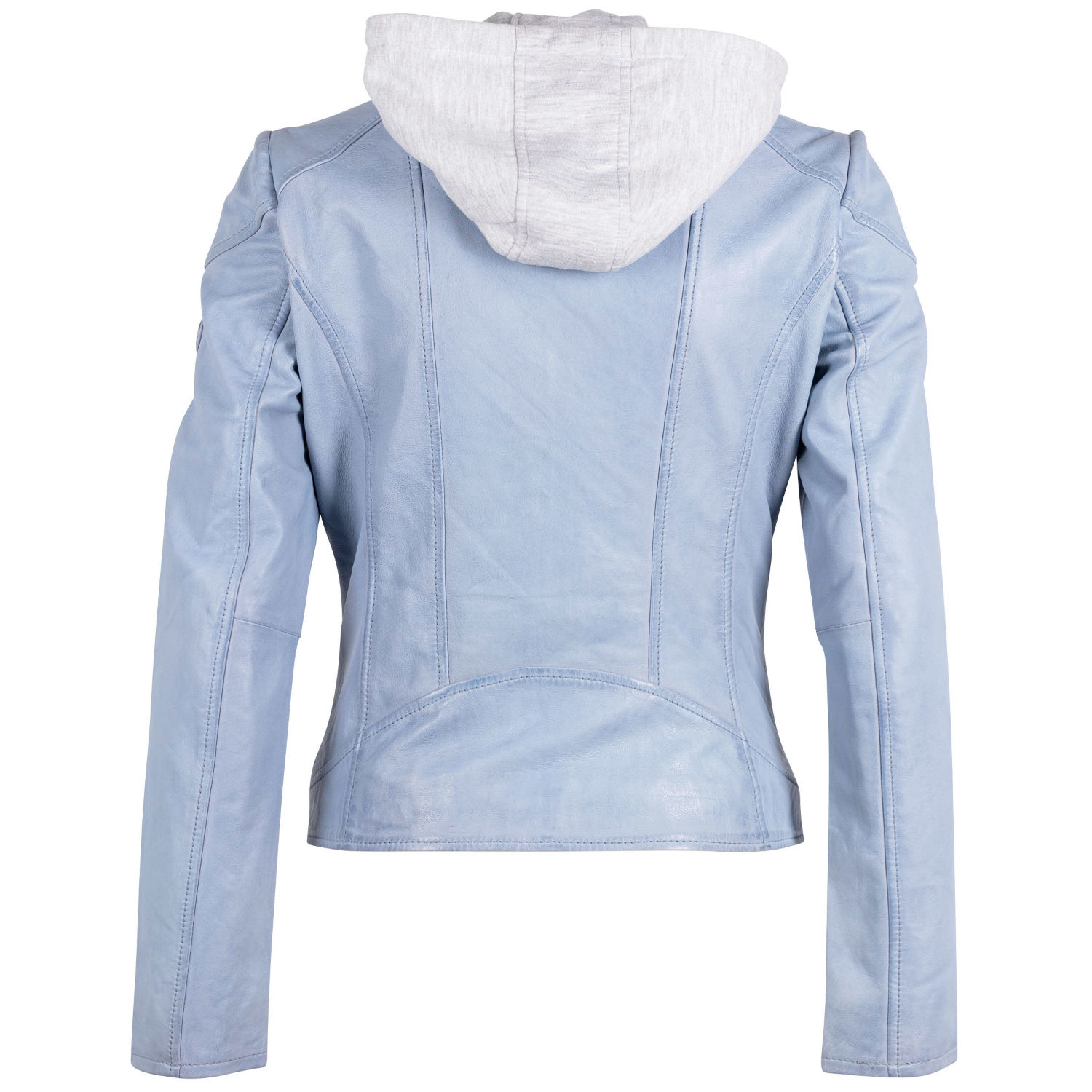 Geaca de Piele Dama Gipsy Albastru Deschis April – Geci de Piele