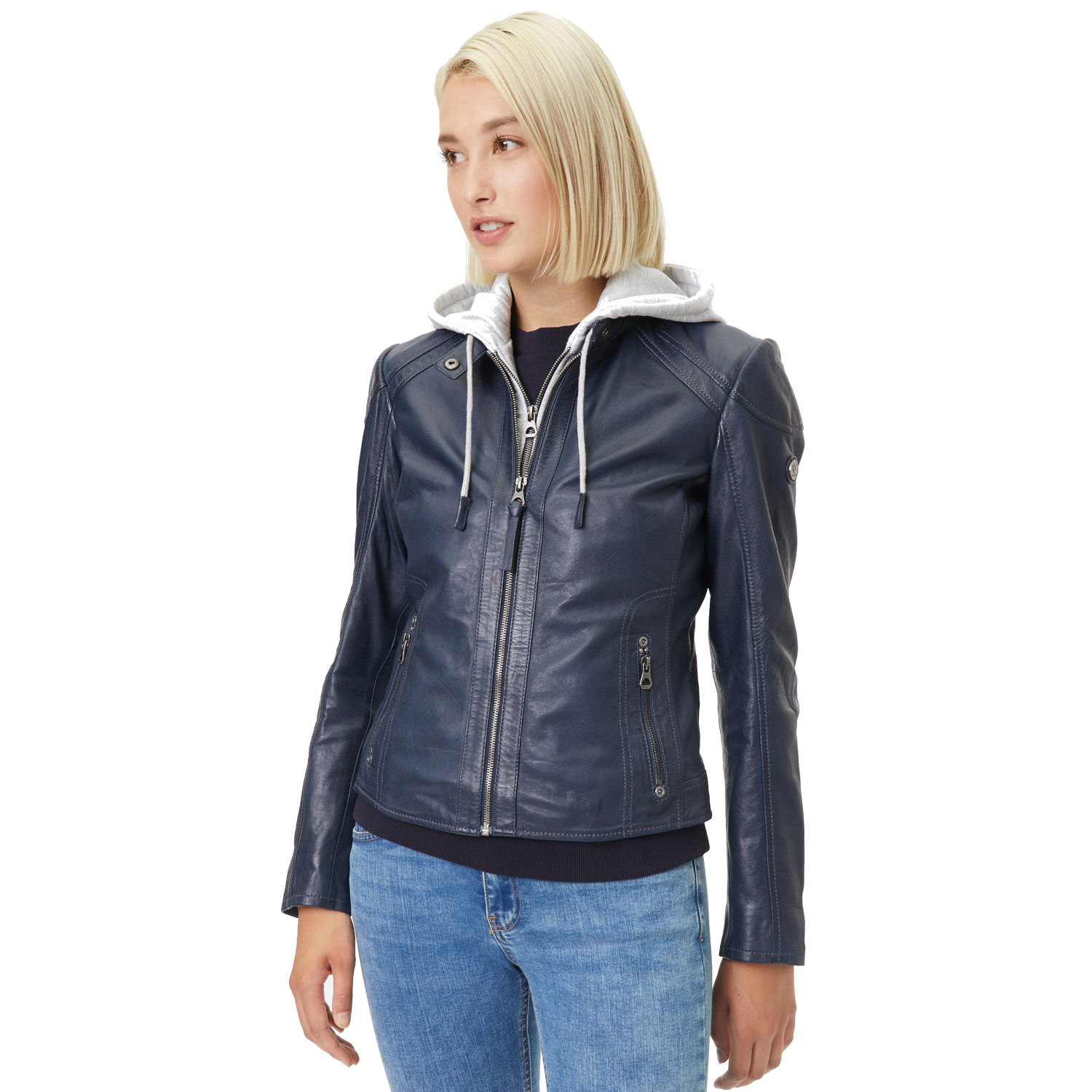 Geaca de Piele Dama Gipsy Bleumarin April – Black Friday Geaca de Piele Dama Gipsy Bleumarin April – Black Friday