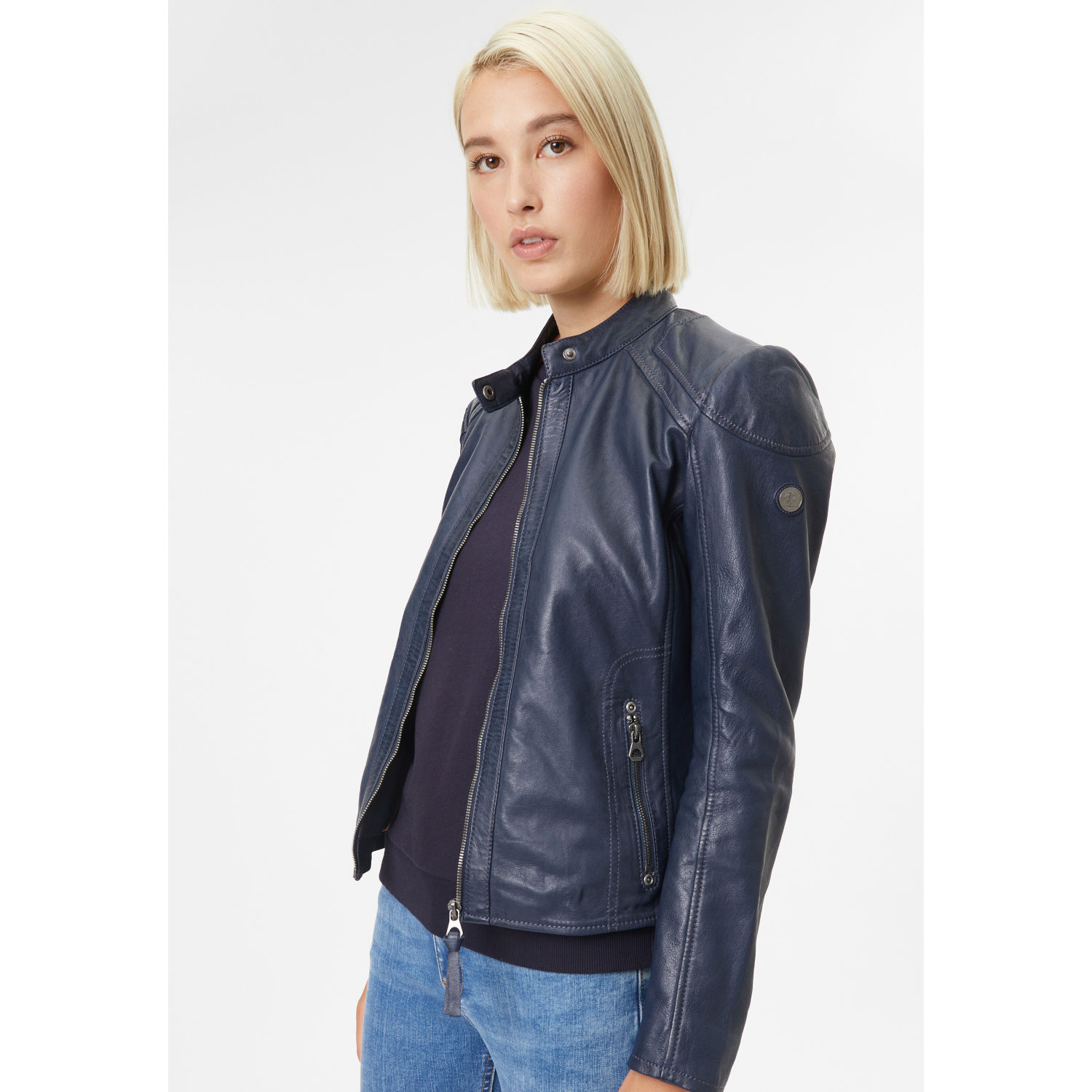 Geaca de Piele Dama Gipsy Bleumarin April – Black Friday Geaca de Piele Dama Gipsy Bleumarin April – Black Friday