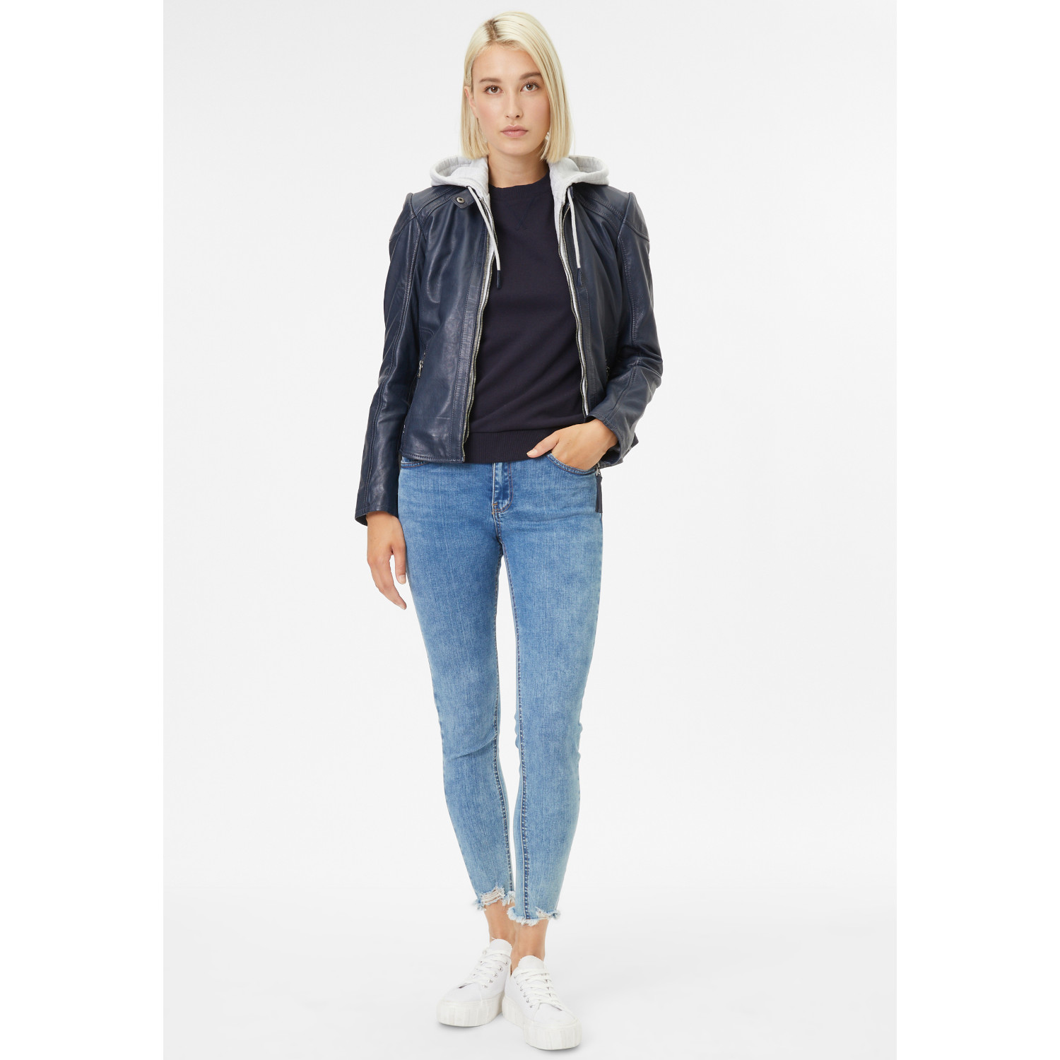 Geaca de Piele Dama Gipsy Bleumarin April – Black Friday Geaca de Piele Dama Gipsy Bleumarin April – Black Friday