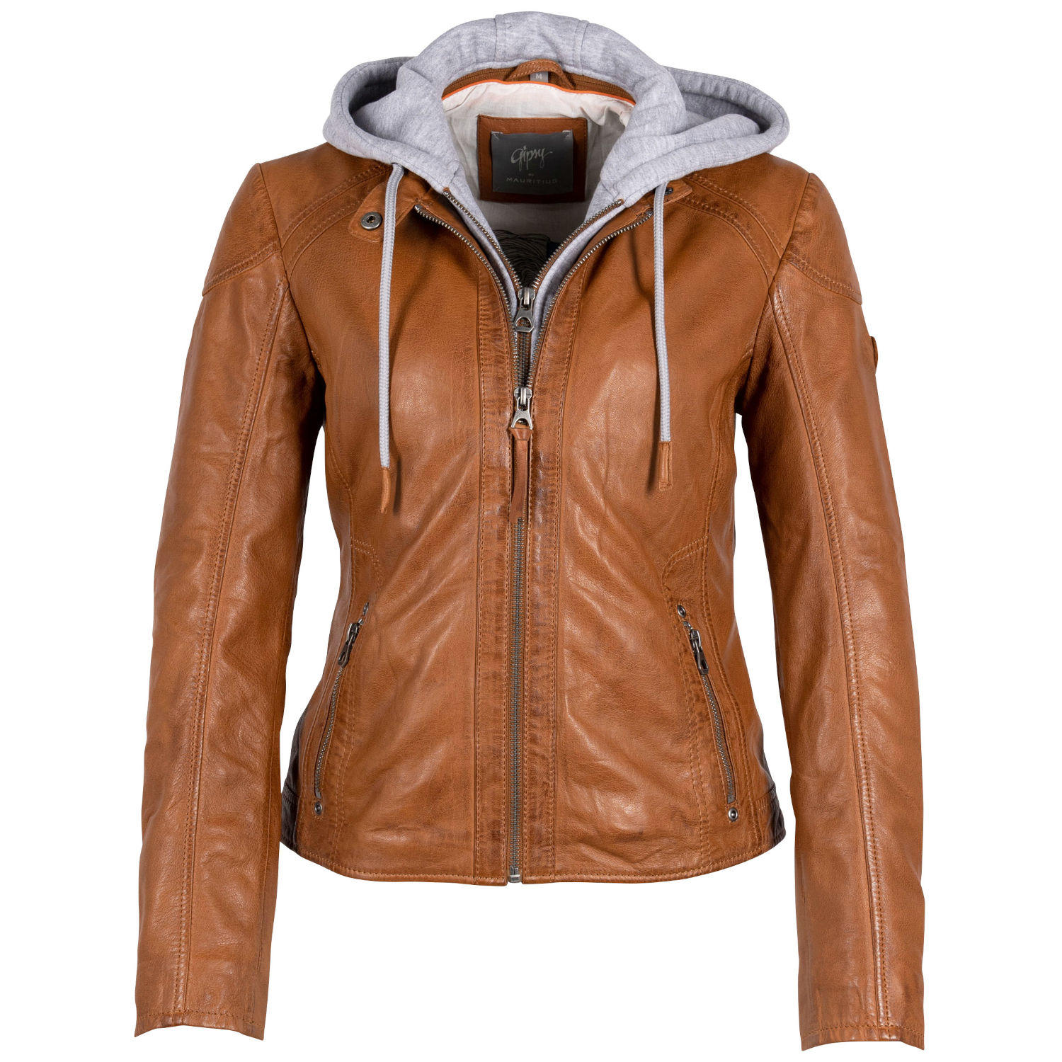 Geaca de Piele Dama Gipsy Coniac April – Geci de Piele