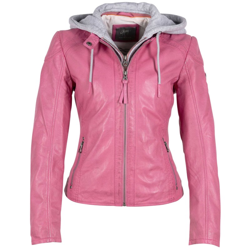 Geaca de Piele Dama Gipsy Roz April – Geci de Piele