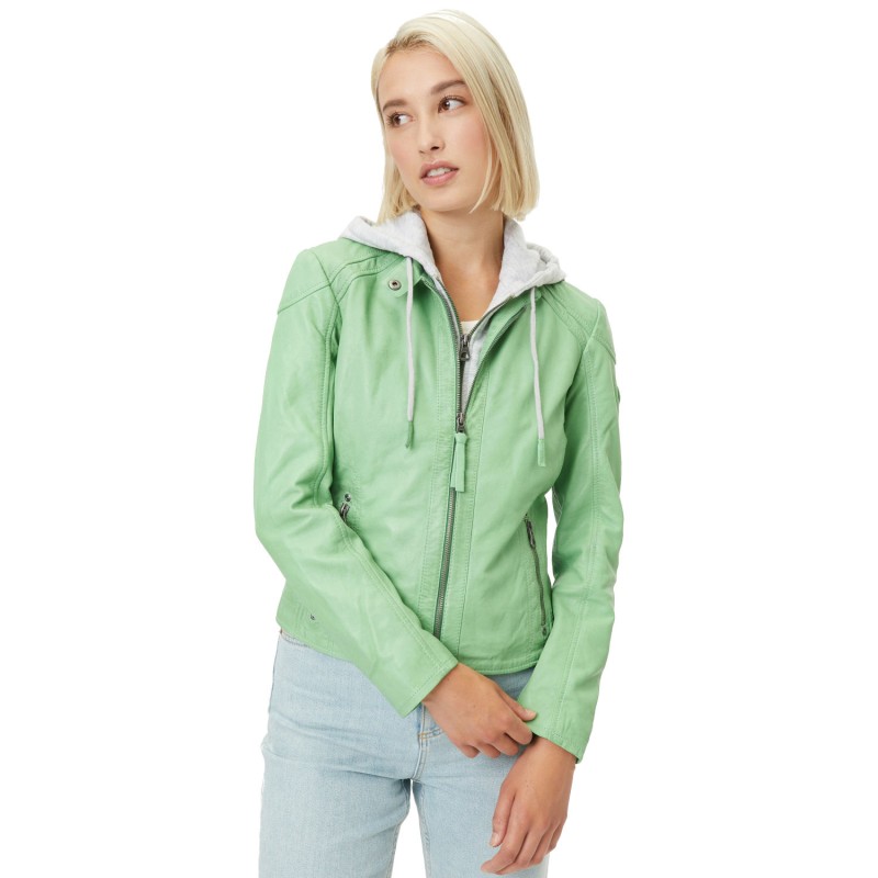 Geaca de Piele Dama Gipsy Verde April – Geci de Piele