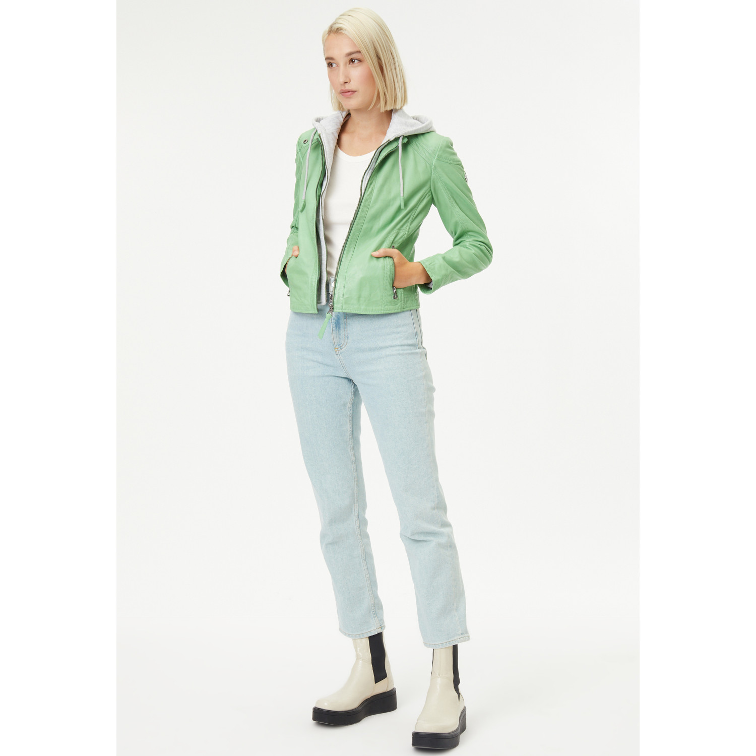 Geaca de Piele Dama Gipsy Verde April – Geci de Piele Geaca de Piele Dama Gipsy Verde April – Geci de Piele