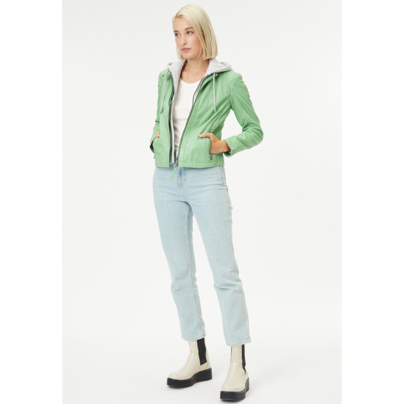 Geaca de Piele Dama Gipsy Verde April – Geci de Piele