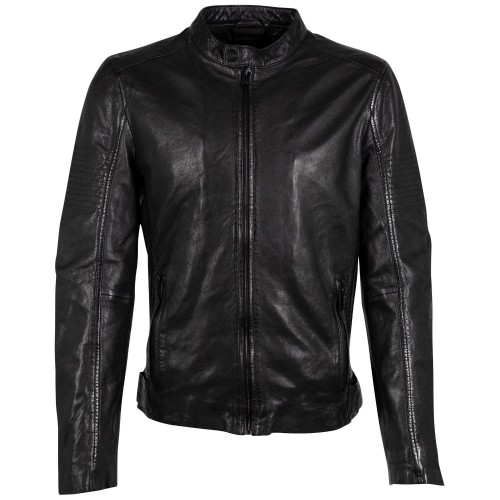 Geaca de Piele Barbati Gipsy Neagra Asher
