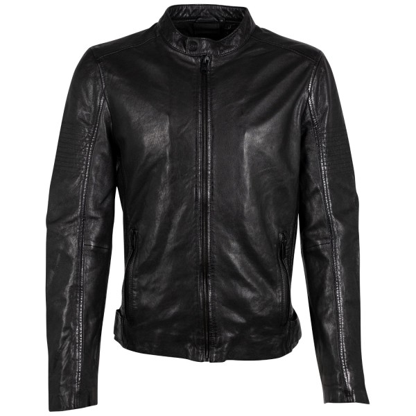 Geaca de Piele Barbati Gipsy Neagra Asher