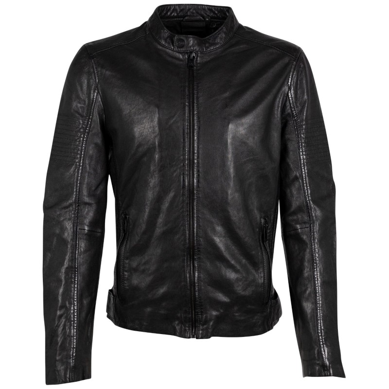 Geaca de Piele Barbati Gipsy Neagra Asher – Black Friday