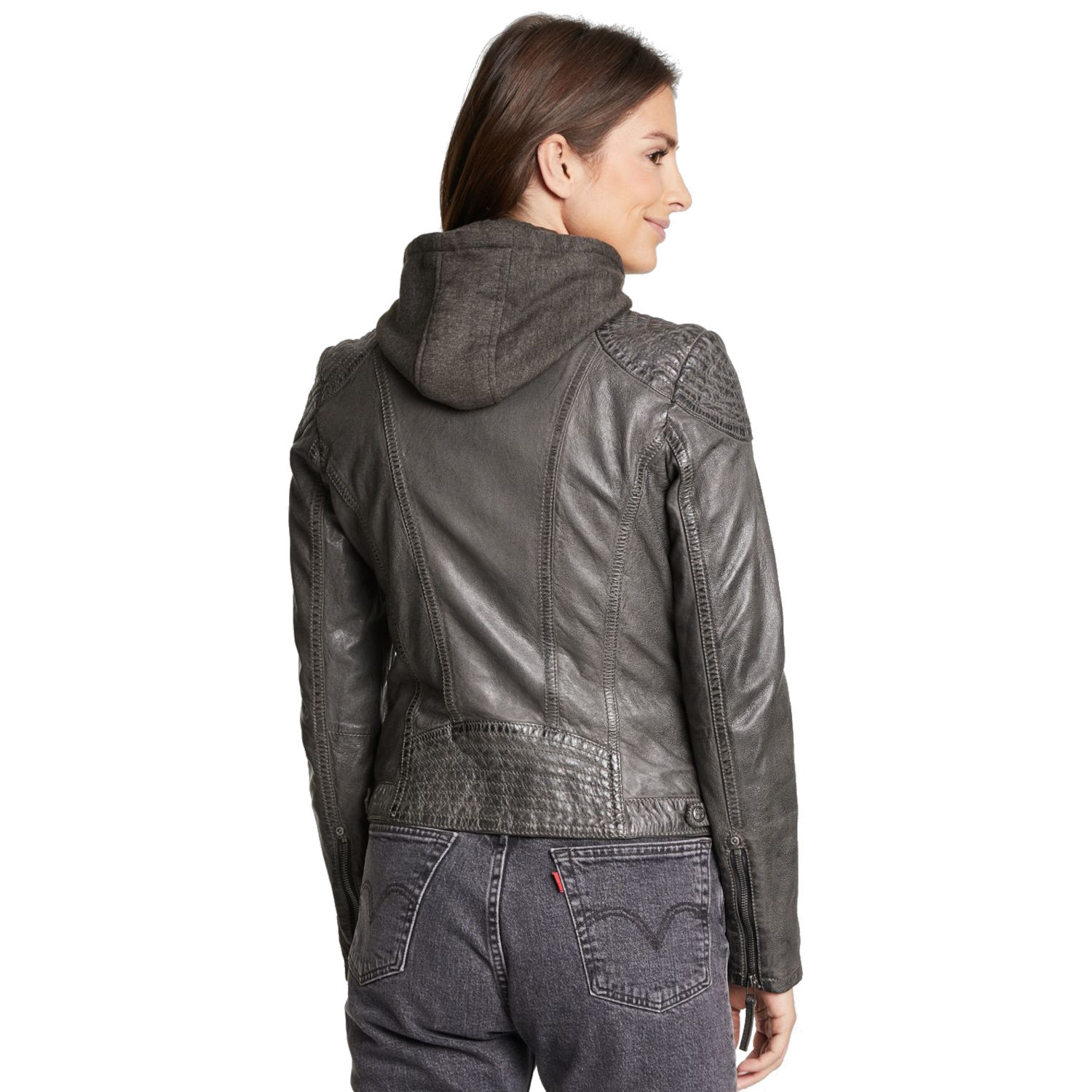 Geaca de Piele Dama Gipsy Antracit Cacey – Black Friday