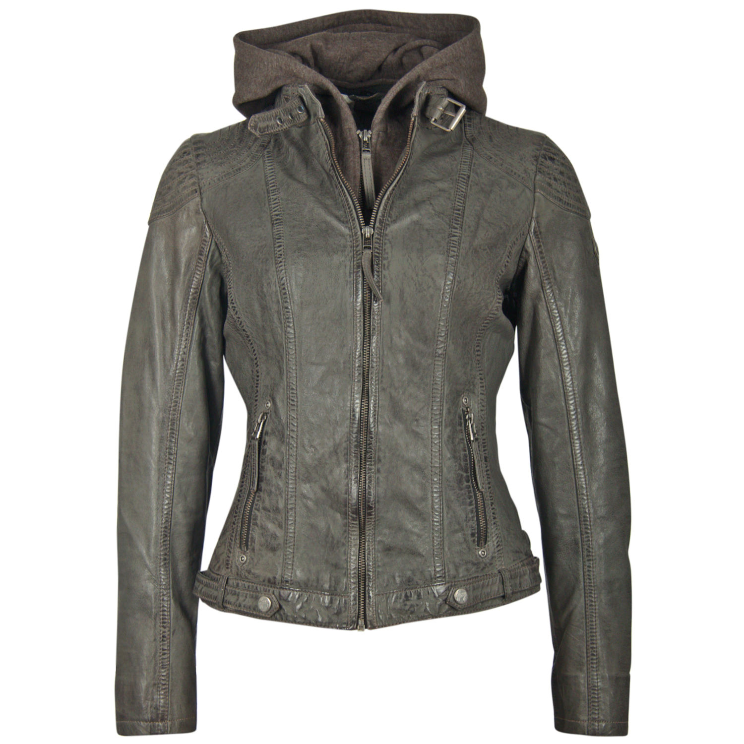 Geaca de Piele Dama Gipsy Antracit Cacey – Black Friday