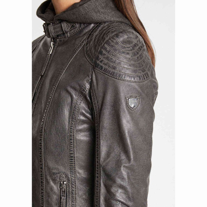 Geaca de Piele Dama Gipsy Antracit Cacey – Black Friday Geaca de Piele Dama Gipsy Antracit Cacey – Black Friday