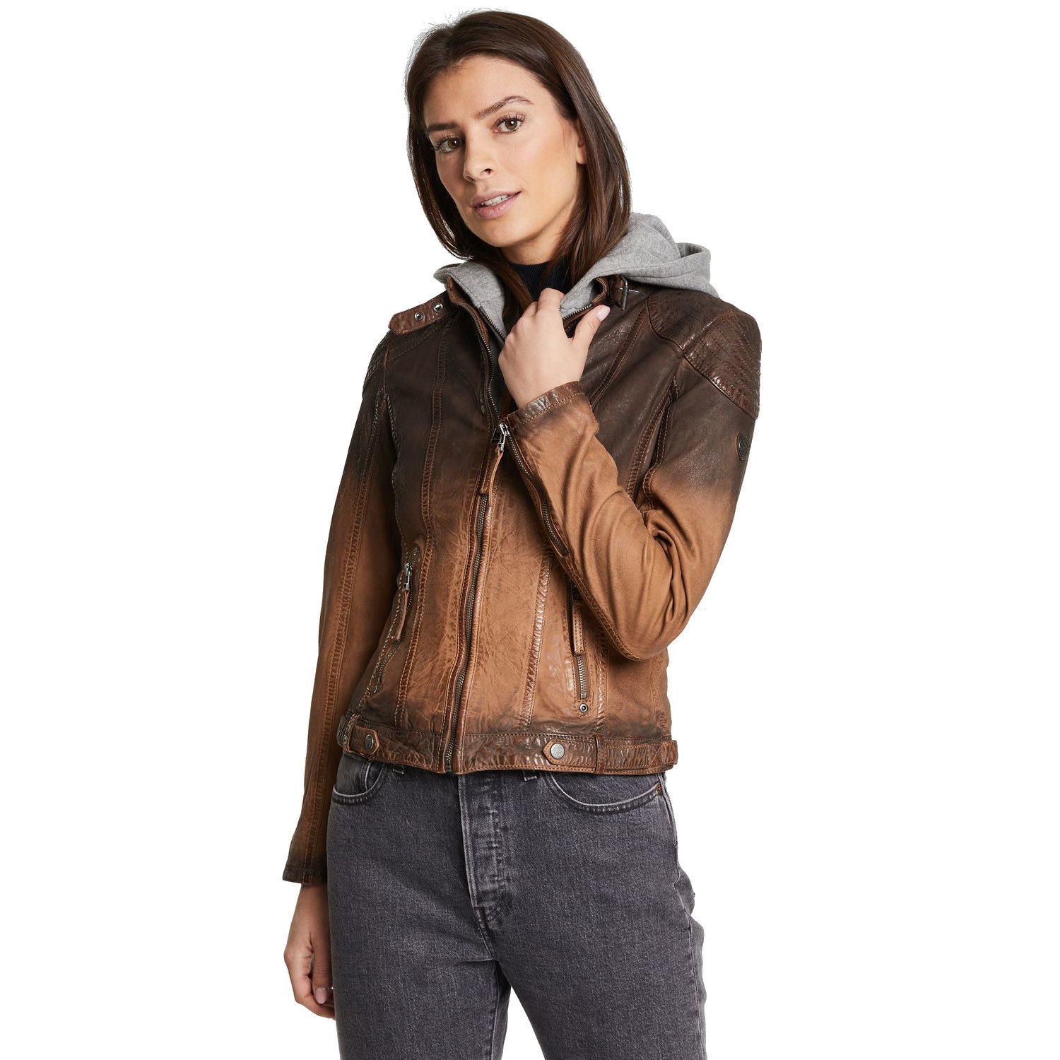 Geaca de Piele Dama Gipsy Maro Antic Cascha – IMBRACAMINTE