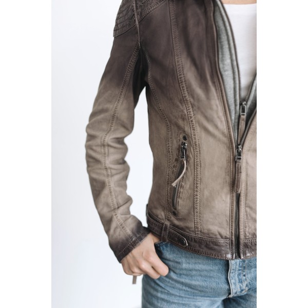 Geaca de Piele Dama Gipsy Gri Cascha – Black Friday — fotografia 5