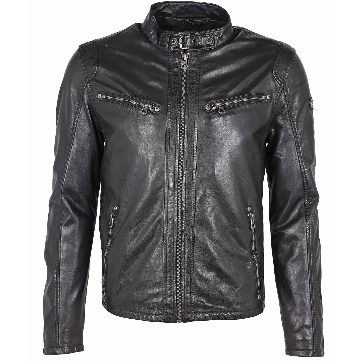 Geaca de Piele Barbati Gipsy Neagra Coby