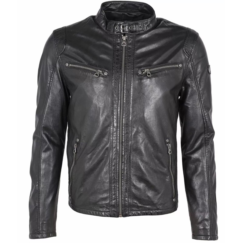 Geaca de Piele Barbati Gipsy Neagra Coby – Black Friday