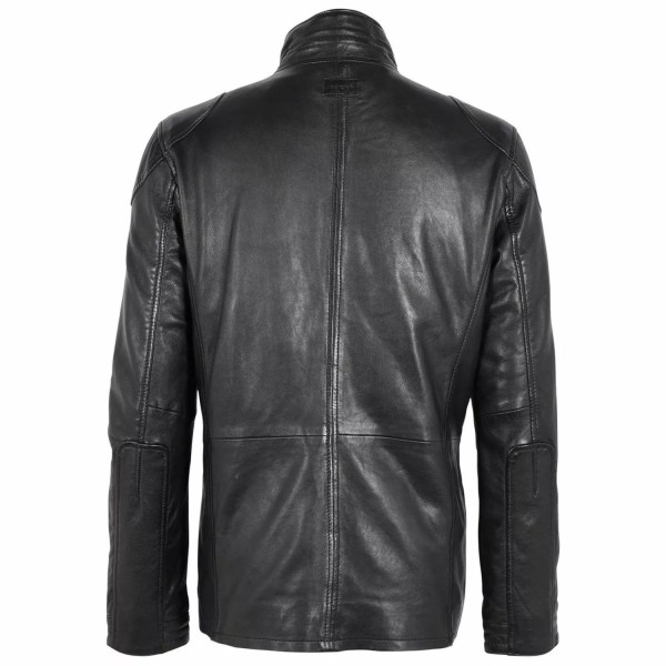 Geaca Lunga de Piele Barbati Deercraft Neagra DMArik – Black Friday — fotografia 2