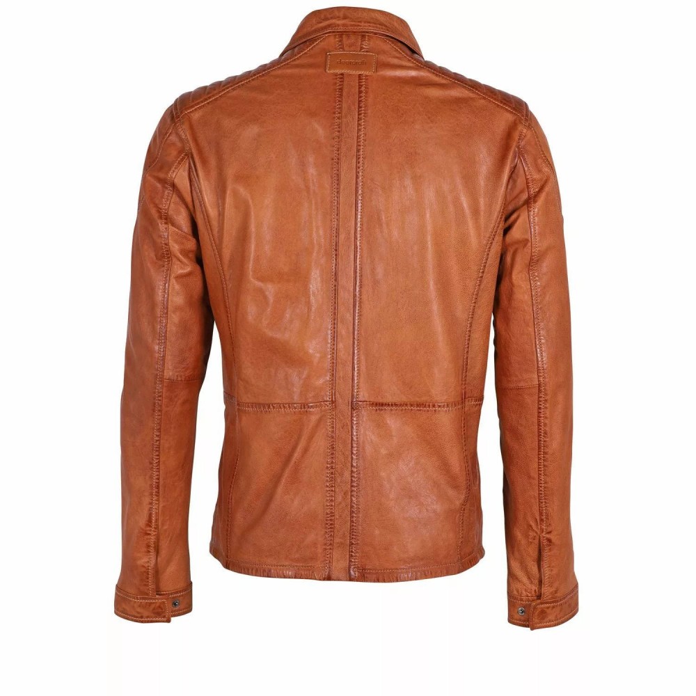 Geaca de Piele Barbati Deercraft Coniac DMBarrett LONTV Geaca de Piele Barbati Deercraft Coniac DMBarrett LONTV - readytowear.ro
