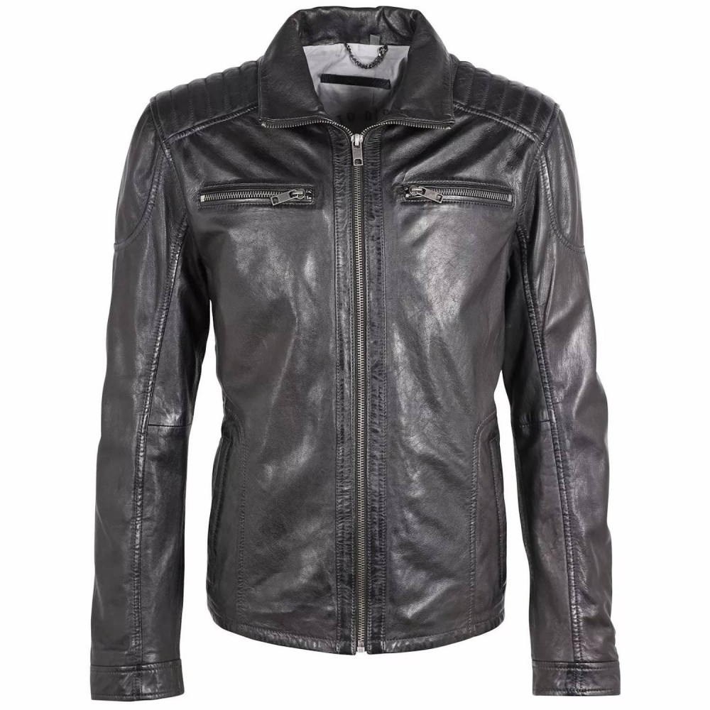 Geaca de Piele Barbati Deercraft Neagra DMBarrett LONTV Geaca de Piele Barbati Deercraft Neagra DMBarrett LONTV - readytowear