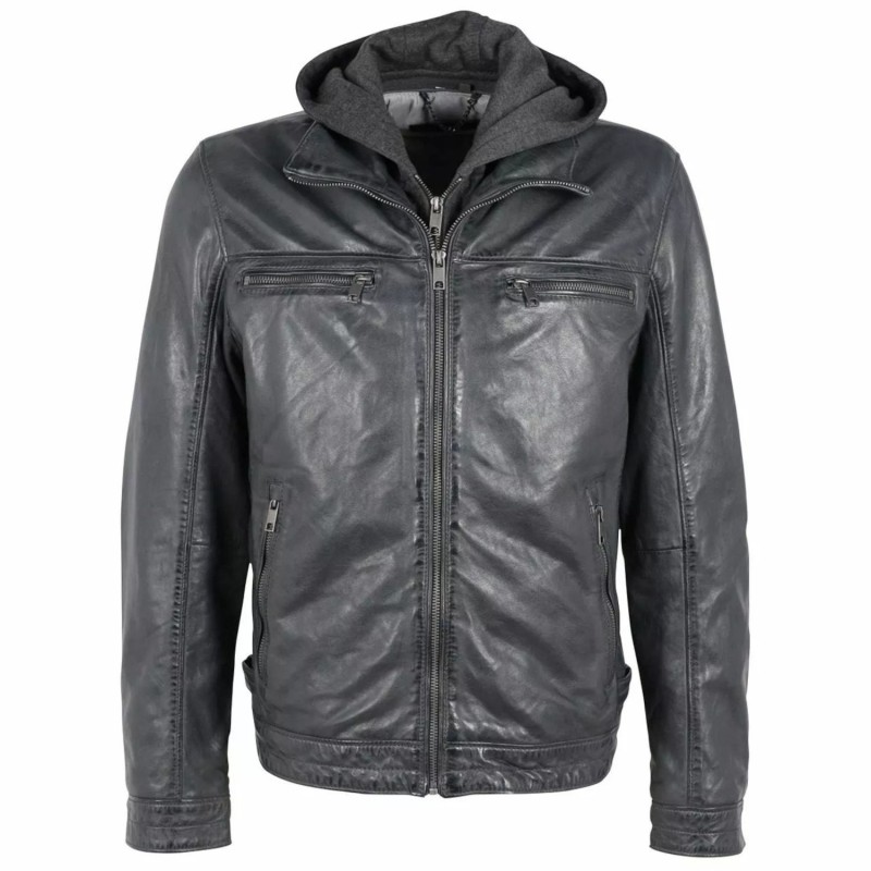 Geaca de Piele Barbati Deercraft Bleumarin DMBartho – IMBRACAMINTE Geaca de Piele Barbati Deercraft Bleumarin DMBartho – IMBRACAMINTE