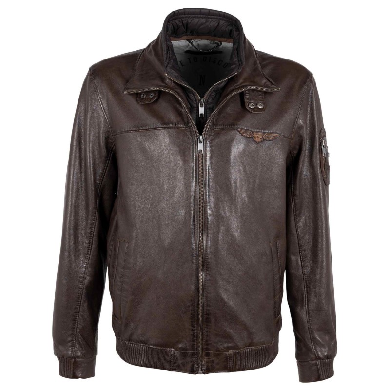 Geaca de Piele Barbati Deercraft Maro DMCayden – Black Friday