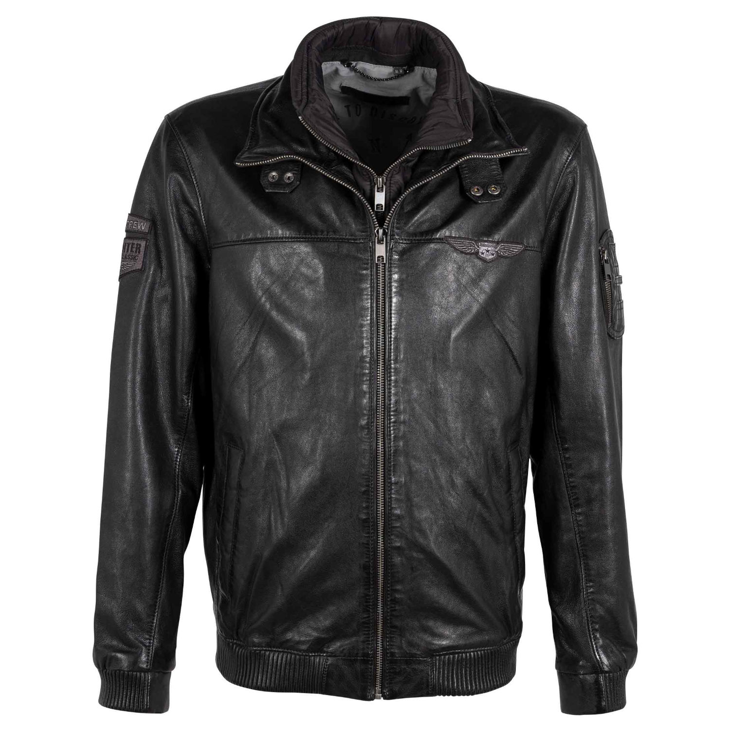 Geaca de Piele Barbati Deercraft Neagra DMCayden – IMBRACAMINTE