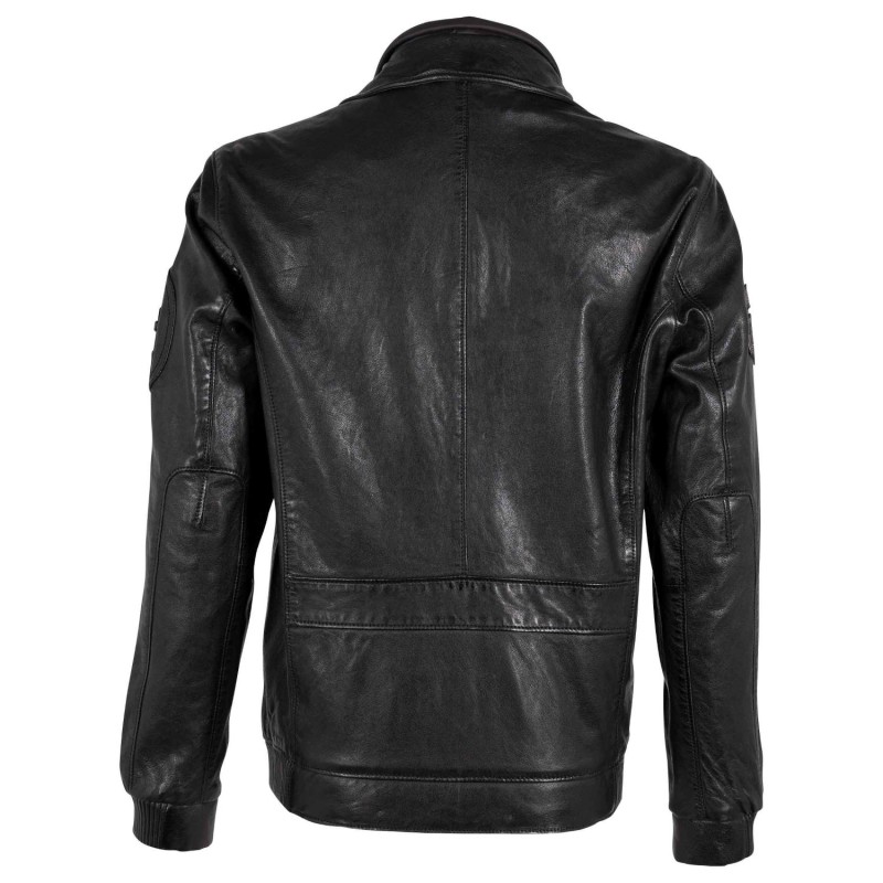 Geaca de Piele Barbati Deercraft Neagra DMCayden – IMBRACAMINTE