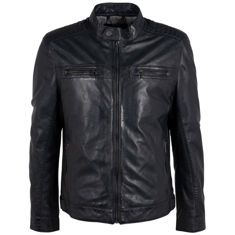 Geaca de Piele Barbati Deercraft Bleumarin Inchis DMCetos – Black Friday