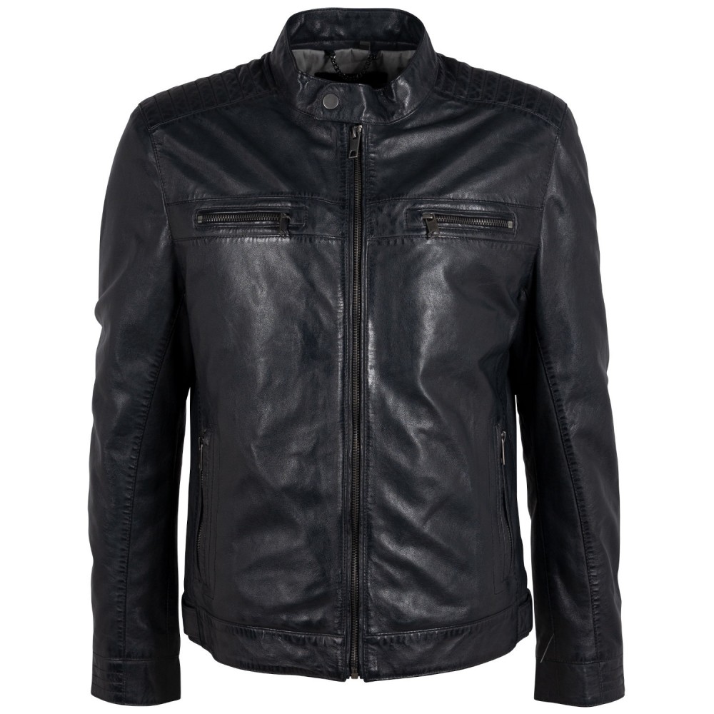 Geaca de Piele Barbati Deercraft Bleumarin Inchis DMCetos