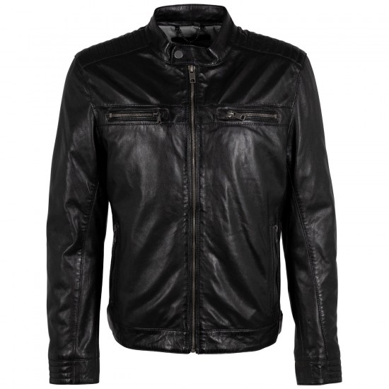Geaca de Piele Barbati Deercraft Neagra DMCetos Geaca de Piele Barbati Deercraft Neagra DMCetos