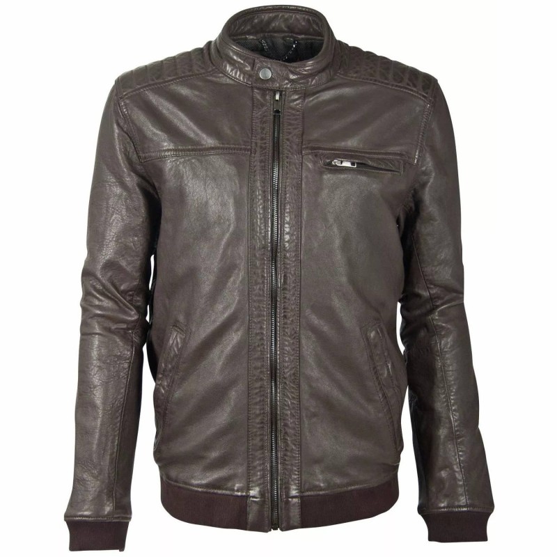 Geaca de Piele Barbati Deercraft Maro Inchis DMDelius LABUV – IMBRACAMINTE