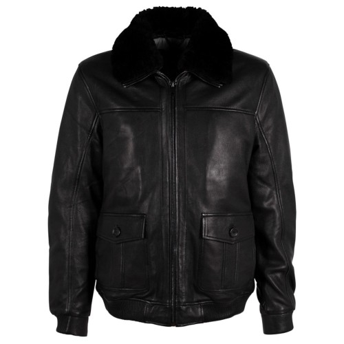 Geaca de Iarna din Piele Barbati Deercraft Neagra DMFjort