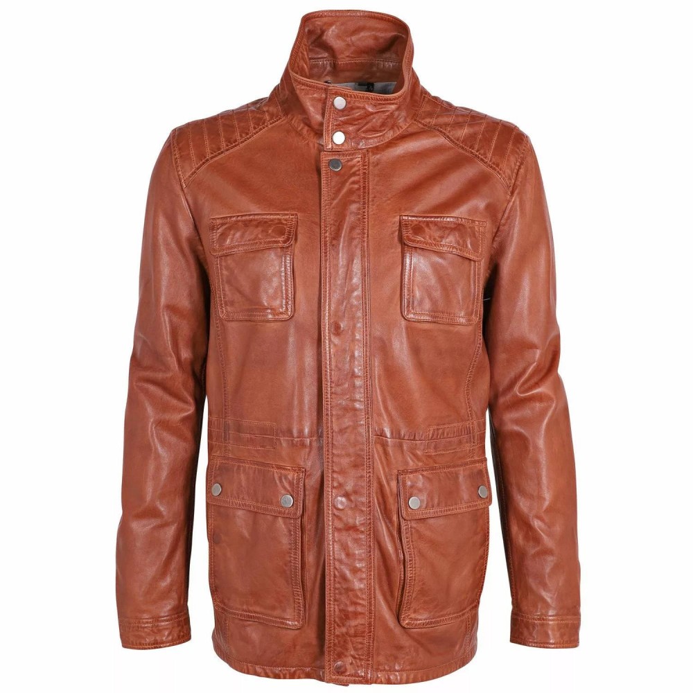 Geaca de Piele Barbati Deercraft Coniac DMHolden LAFLOV Geaca de Piele Barbati Deercraft Coniac DMHolden LAFLOV - readytowear.ro