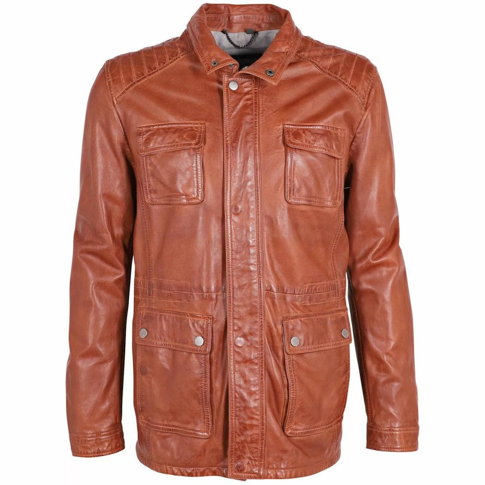 Geaca de Piele Barbati Deercraft Coniac DMHolden LAFLOV - readytowear