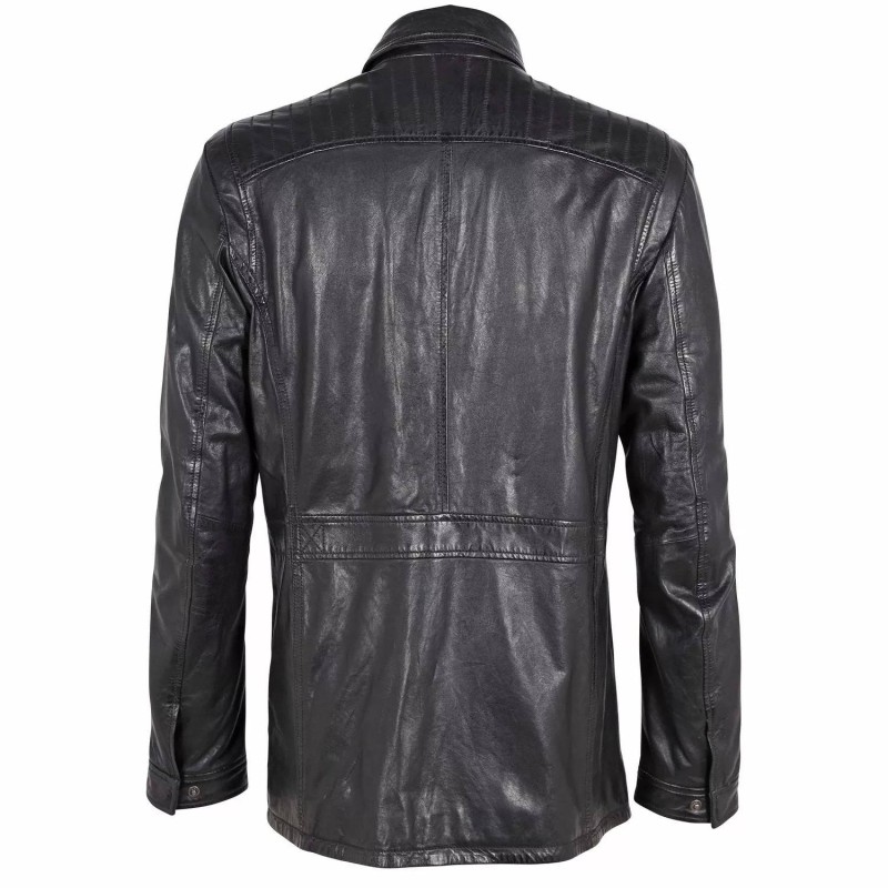 Geaca de Piele Barbati Deercraft Neagra DMHolden LAFLOV – IMBRACAMINTE