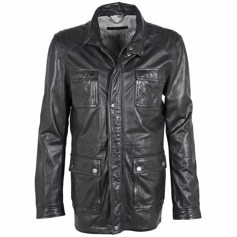 Geaca de Piele Barbati Deercraft Neagra DMHolden LAFLOV - readytowear