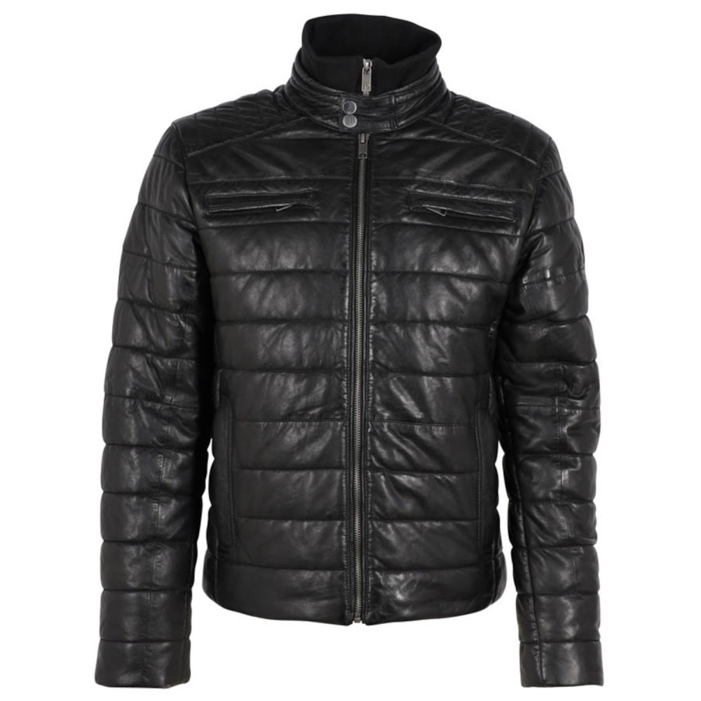 Geaca de Iarna din Piele Barbati Deercraft Neagra DMHuxly Geaca de Iarna din Piele Barbati Deercraft Neagra DMHuxly - readytowear.ro