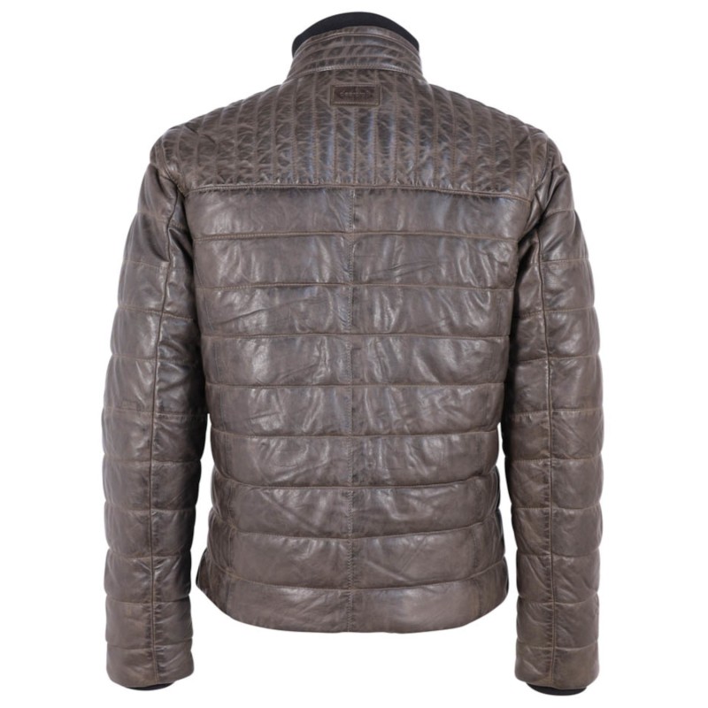 Geaca de Iarna din Piele Barbati Deercraft Olive DMHuxly – IMBRACAMINTE