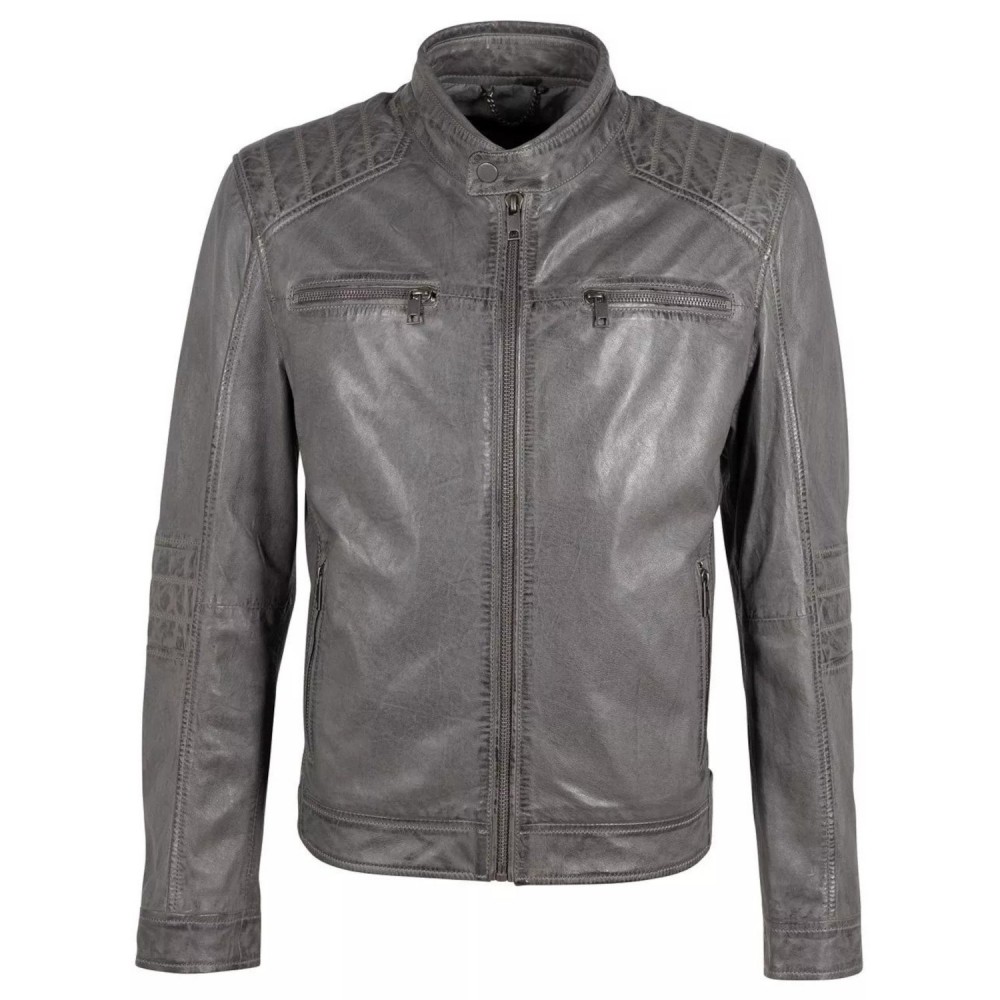 Geaca de Piele Barbati Deercraft Gri DMIsmael Geaca de Piele Barbati Deercraft Gri DMIsmael - readytowear