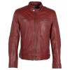 Geaca de Piele Barbati Deercraft Rosu Inchis DMIsmael Geaca de Piele Barbati Deercraft Rosu Inchis DMIsmael - readytowear