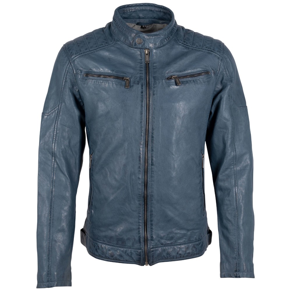 Geaca de Piele Barbati Deercraft Albastra DMJaimi Geaca de Piele Barbati Deercraft Albastra DMJaimi - readytowear.ro